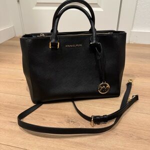 Michael Kors Black Leather Tote Bag